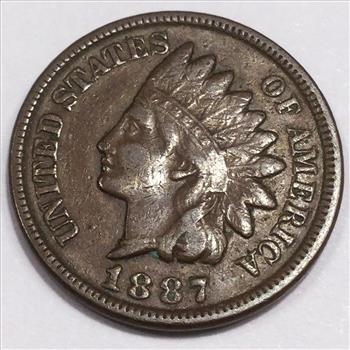 1887 Indian Head Penny Beautiful Coin Rare Date 