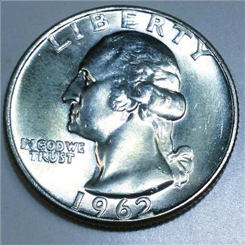 1962-D Uncirculated Washington Silver Quarter Beautiful Coin