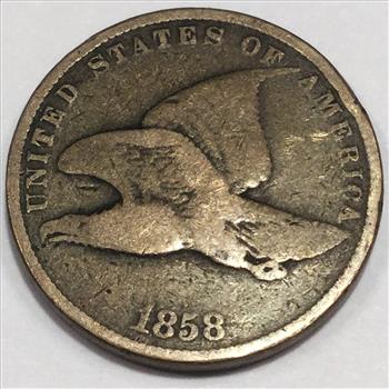 1858 Flying Eagle Cent Large Letters Beautiful Coin 