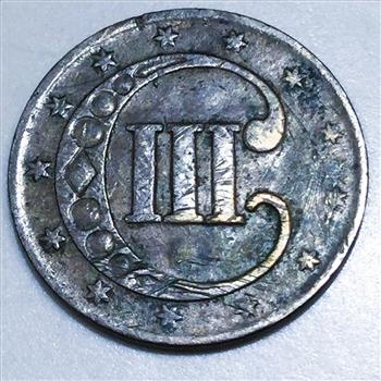 1852 Three Cent Silver Beautiful High Grade Coin 