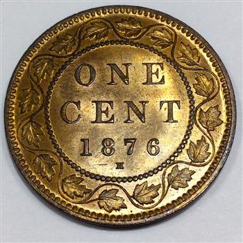 1876-H Uncirculated Red Canada Large Cent Beautiful Coin
