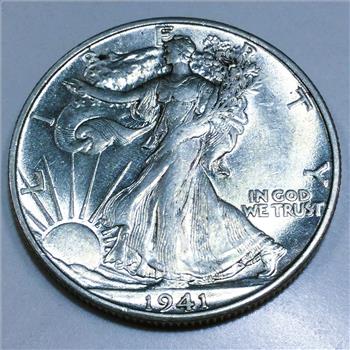 1941-S Uncirculated Walking Liberty Half Dollar Beautiful Coin