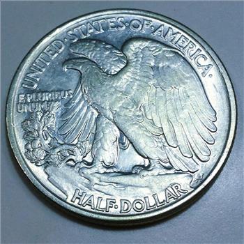 1943 Uncirculated Walking Liberty Half Dollar Beautiful Coin 