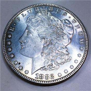 1882 Uncirculated Morgan Silver Dollar Beautiful Coin