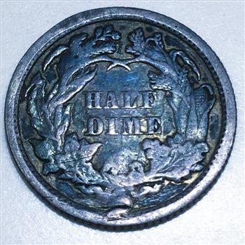 1871 Seated Liberty Half Dime Beautiful High Grade Coin