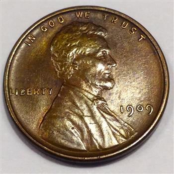 1909 VDB AU/BU Lincoln Wheat Cent Penny Beautiful Coin 