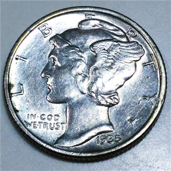 1935 Uncirculated Mercury Silver Dime Beautiful Coin 