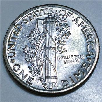 1935 Uncirculated Mercury Silver Dime Beautiful Coin 