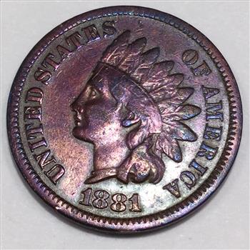 1881 Indian Head Penny Beautiful High Grade Coin
