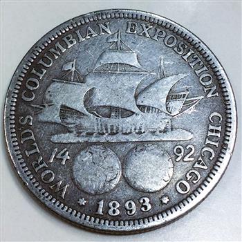 1893 Columbian Exposition Commemorative Silver Half Dollar Beautiful Coin 