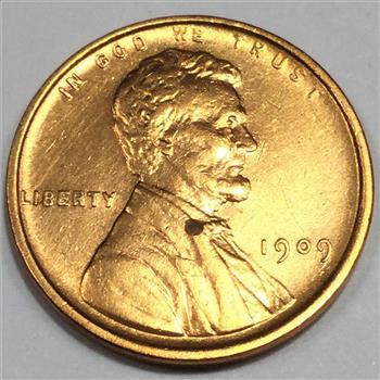 1909 VDB Lincoln Wheat Cent Penny Beautiful AU/BU Coin 