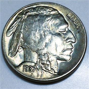 1937-D Uncirculated Buffalo Nickel Beautiful Coin 