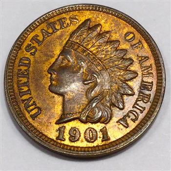 1901 Uncirculated Indian Head Penny Beautiful Coin 