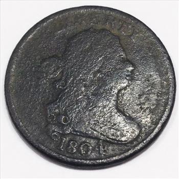 1804 Draped Bust Half Cent Beautiful Coin Rare Date 