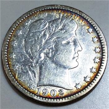1902 Barber Quarter Beautiful High Grade Coin