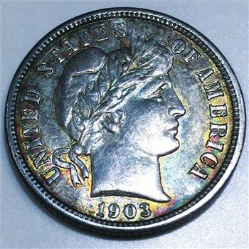 1903 AU/BU Barber Dime Beautiful Coin