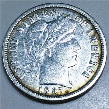 1897-O Barber Dime Beautiful High Grade Coin Rare Date 