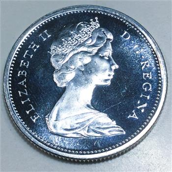 1967 Proof Canada 25 Cents 80% Silver Beautiful Coin 