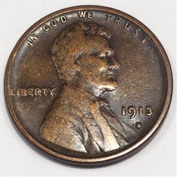 1913-S Lincoln Wheat Cent Penny Beautiful High Grade Coin Rare Date 