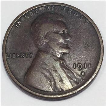 1911-S Lincoln Wheat Cent Penny Beautiful Coin Rare Date 