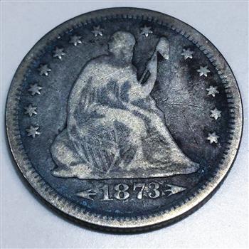 1873 Seated Liberty Quarter Beautiful Coin Rare Date 