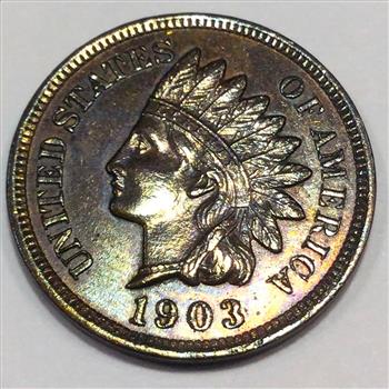 1903 Uncirculated Indian Head Penny Beautiful Coin 