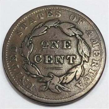 1838 Coronet Head Large Cent Beautiful High Grade Coin 