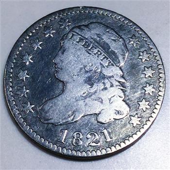 1821 Capped Bust Dime Beautiful High Grade Coin Rare Date