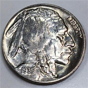 1935-D Uncirculated Buffalo Nickel Beautiful Coin 