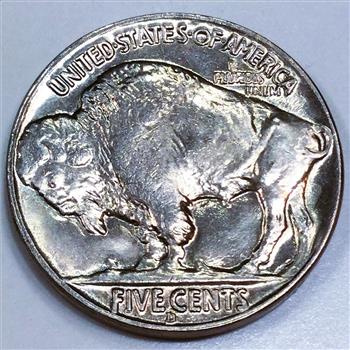 1935-D Uncirculated Buffalo Nickel Beautiful Coin 