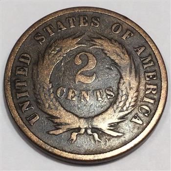 1871 Two Cent Piece Beautiful Coin Rare Date 