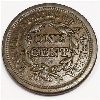 1852 Braided Hair Large Cent Beautiful High Grade Coin