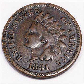 1881 Indian Head Penny Beautiful High Grade Coin