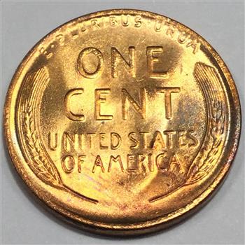 1934 Uncirculated Red Lincoln Wheat Cent Penny Beautiful Coin