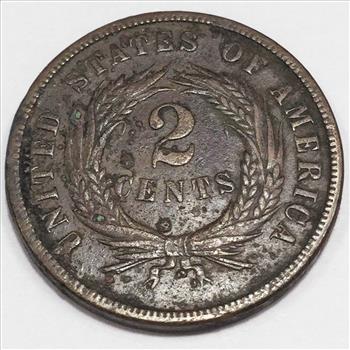 1871 Two Cent Piece Beautiful Coin Rare Date