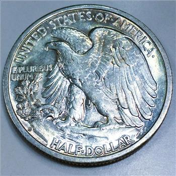 1942-S Uncirculated Walking Liberty Half Dollar Beautiful Coin Rare Date 