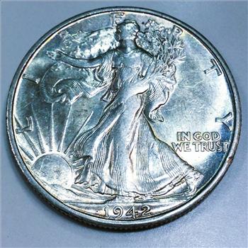 1942-S Uncirculated Walking Liberty Half Dollar Beautiful Coin Rare Date 