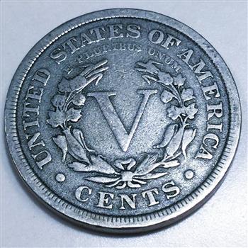 1883 With Cents Liberty V Nickel Beautiful High Grade Coin 
