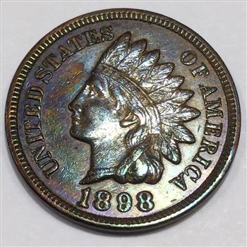 1898 Indian Head Penny Beautiful High Grade Coin 