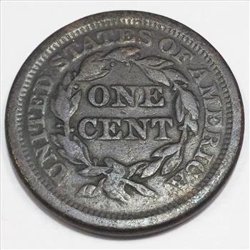 1851 Braided Hair Large Cent Beautiful High Grade Coin