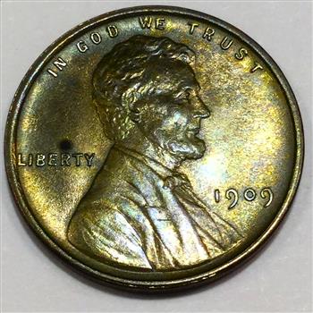 1909 VDB Uncirculated Lincoln Wheat Cent Penny Beautiful Coin