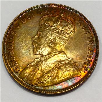 1920 Gem Uncirculated Red Canada Large Cent Beautiful Coin 
