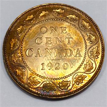 1920 Gem Uncirculated Red Canada Large Cent Beautiful Coin 