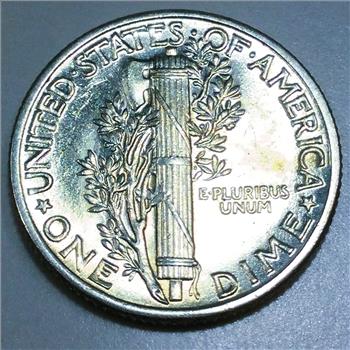 1941 Uncirculated Mercury Dime Beautiful Coin 