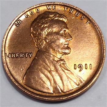 1911 AU/BU Lincoln Wheat Cent Penny Beautiful Coin 
