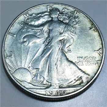 1946-D Walking Liberty Half Dollar Beautiful High Grade Coin