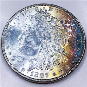 1887 Uncirculated Morgan Silver Dollar Beautiful Coin 