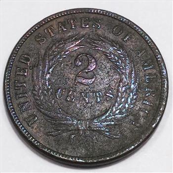 1871 Two Cent Piece Beautiful High Grade Coin Rare Date 