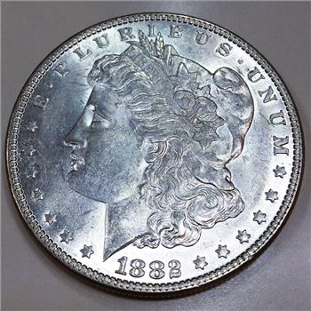 1882 Uncirculated Morgan Silver Dollar Beautiful Coin