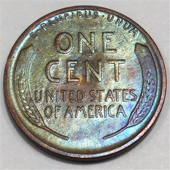 1919-D Uncirculated Lincoln Wheat Cent Penny Beautiful Coin Nice Toning